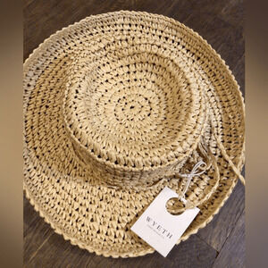 NEW! Wyeth Natural Straw Sun Hat - Beige
